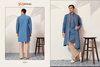 Ethnic Drape by Shubhvastra Viscose Silk Mens Kurta With Dupatta Wholesalers In Surat
